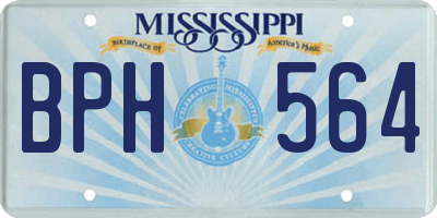 MS license plate BPH564