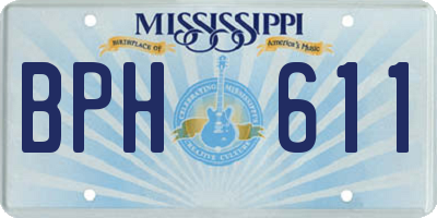 MS license plate BPH611