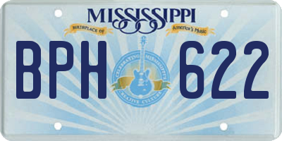 MS license plate BPH622