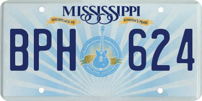 MS license plate BPH624