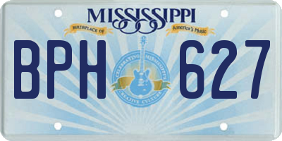 MS license plate BPH627