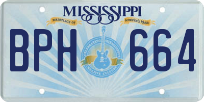 MS license plate BPH664