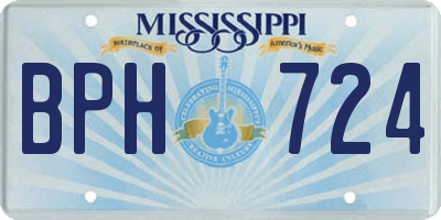 MS license plate BPH724