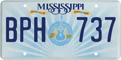 MS license plate BPH737