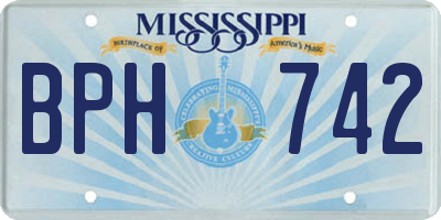 MS license plate BPH742