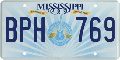 MS license plate BPH769