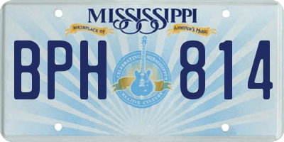 MS license plate BPH814