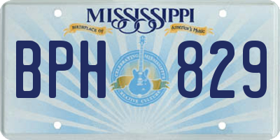 MS license plate BPH829