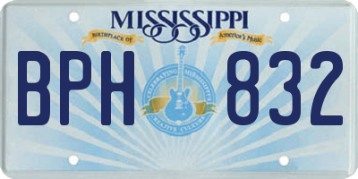 MS license plate BPH832