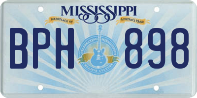 MS license plate BPH898