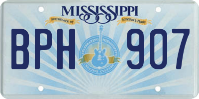 MS license plate BPH907