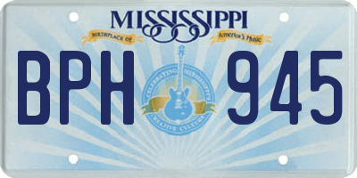 MS license plate BPH945