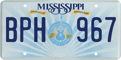 MS license plate BPH967