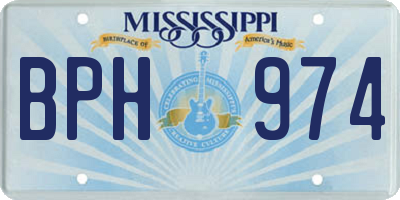 MS license plate BPH974