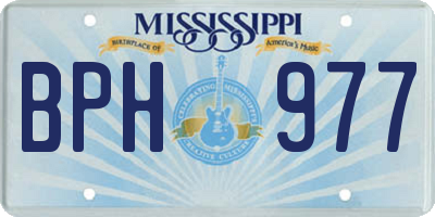 MS license plate BPH977