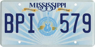 MS license plate BPI579