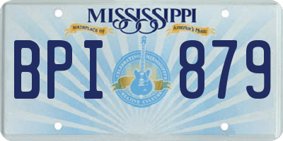MS license plate BPI879