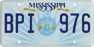 MS license plate BPI976