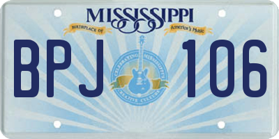 MS license plate BPJ106
