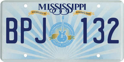 MS license plate BPJ132