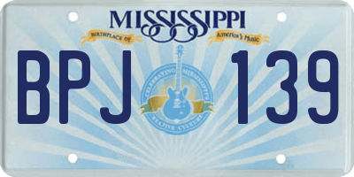 MS license plate BPJ139