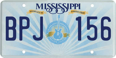 MS license plate BPJ156