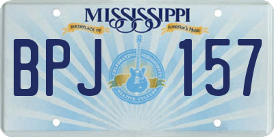MS license plate BPJ157