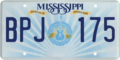 MS license plate BPJ175