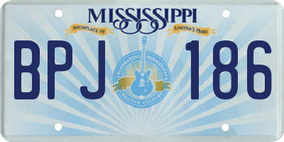 MS license plate BPJ186