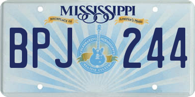MS license plate BPJ244
