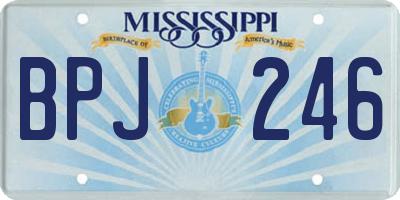 MS license plate BPJ246