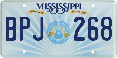 MS license plate BPJ268