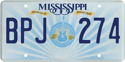 MS license plate BPJ274