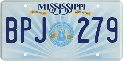 MS license plate BPJ279