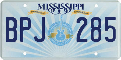 MS license plate BPJ285