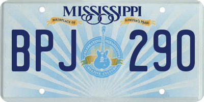 MS license plate BPJ290