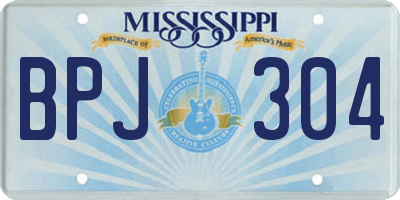 MS license plate BPJ304