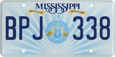 MS license plate BPJ338