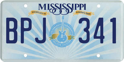 MS license plate BPJ341