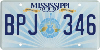 MS license plate BPJ346
