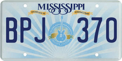 MS license plate BPJ370