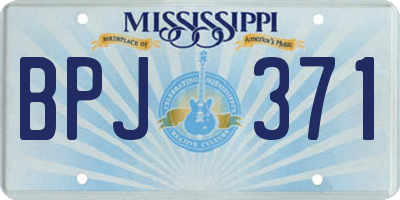 MS license plate BPJ371