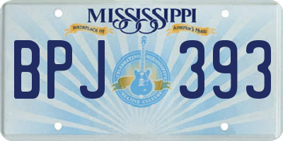 MS license plate BPJ393