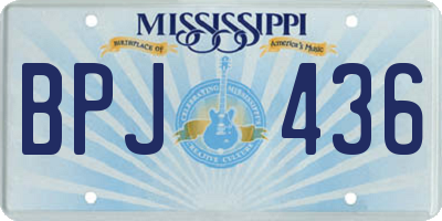 MS license plate BPJ436