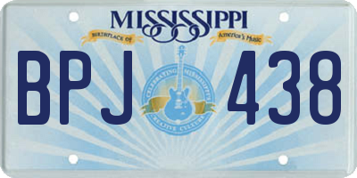 MS license plate BPJ438