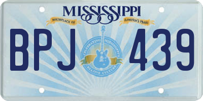 MS license plate BPJ439