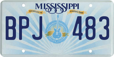 MS license plate BPJ483