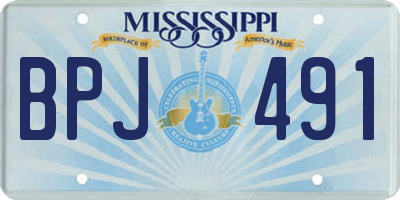 MS license plate BPJ491