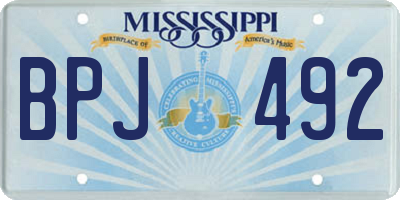 MS license plate BPJ492