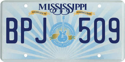 MS license plate BPJ509